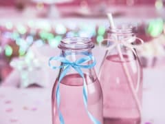 Saténová stuha, nebesky modrá, 6 mm / 25 m