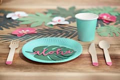 Aloha Cups, turquoise, 180 ml (1 pkt / 6 pc.)