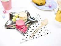 Dřevěný příbor, přírodní / černý, 16cm, 18 kusů