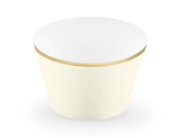 Obaly na košíčky, 4.8x7.6x4.6cm, krémové, 6ks