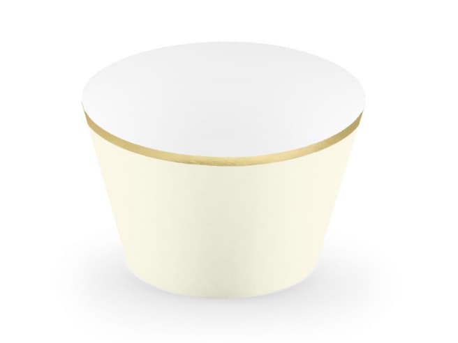 Obaly na košíčky, 4.8x7.6x4.6cm, krémové, 6ks