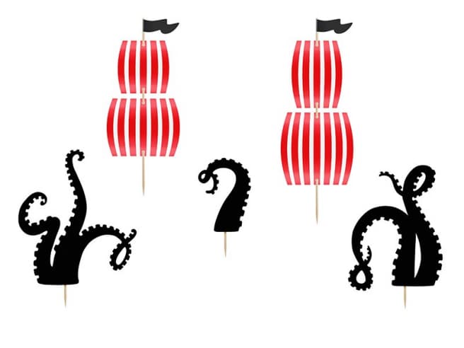 Pirátská napichovátka, mix, 13.5-21cm, 5ks