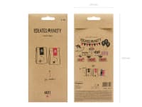 Pirátské dárkové pytlíky, kraft papír, 8x18x6cm, 6ks