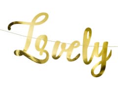 Baner krásná labuť, zlaté barvy, 64x21.3cm