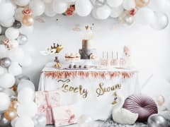 Baner krásná labuť, zlaté barvy, 64x21.3cm