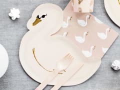 Talíř krásná labuť, 23.5x22.5cm, 6ks