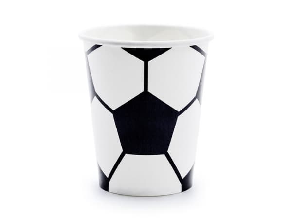 Papírové kelímky, fotbalové, mix, 220ml, 6ks