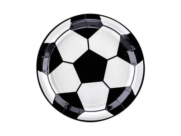 Papírové talíře, fotbal, mix, 18cm, 6ks